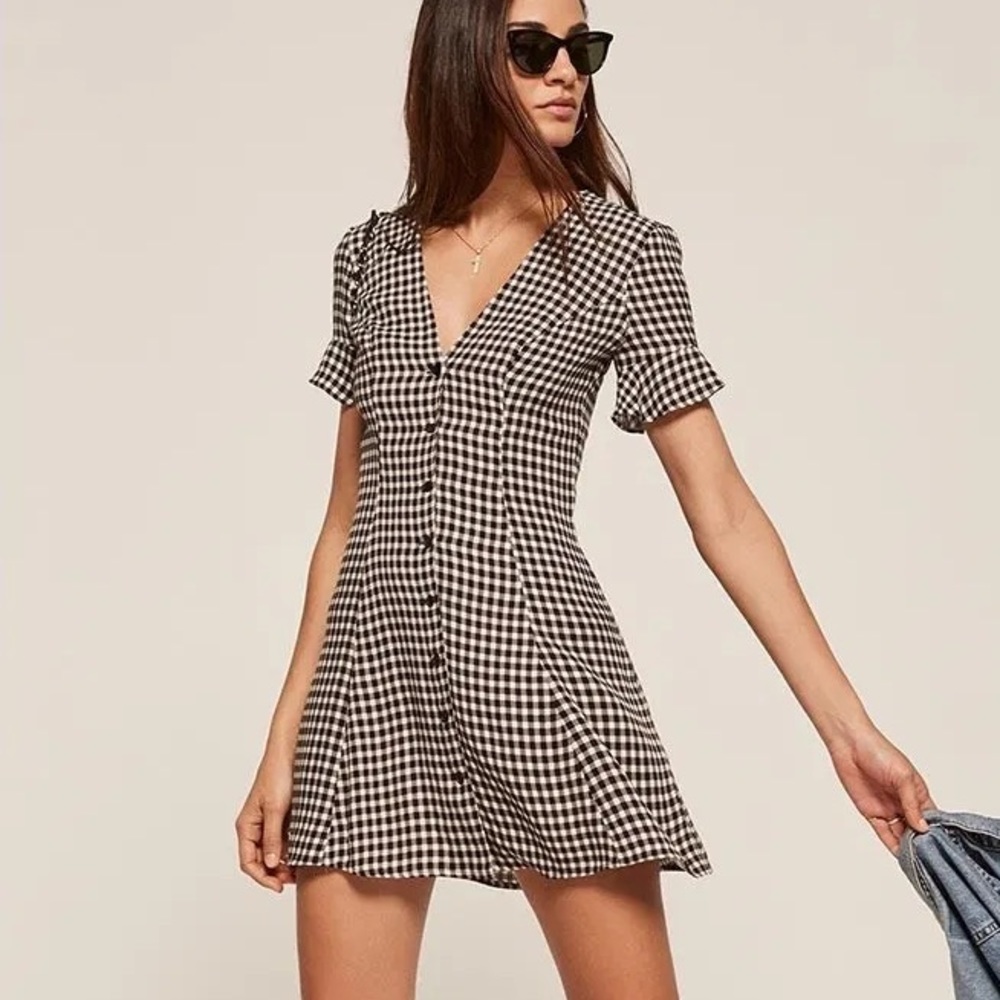 Reformation Dolce Gingham Check Dress